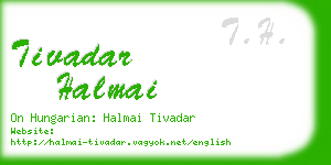 tivadar halmai business card